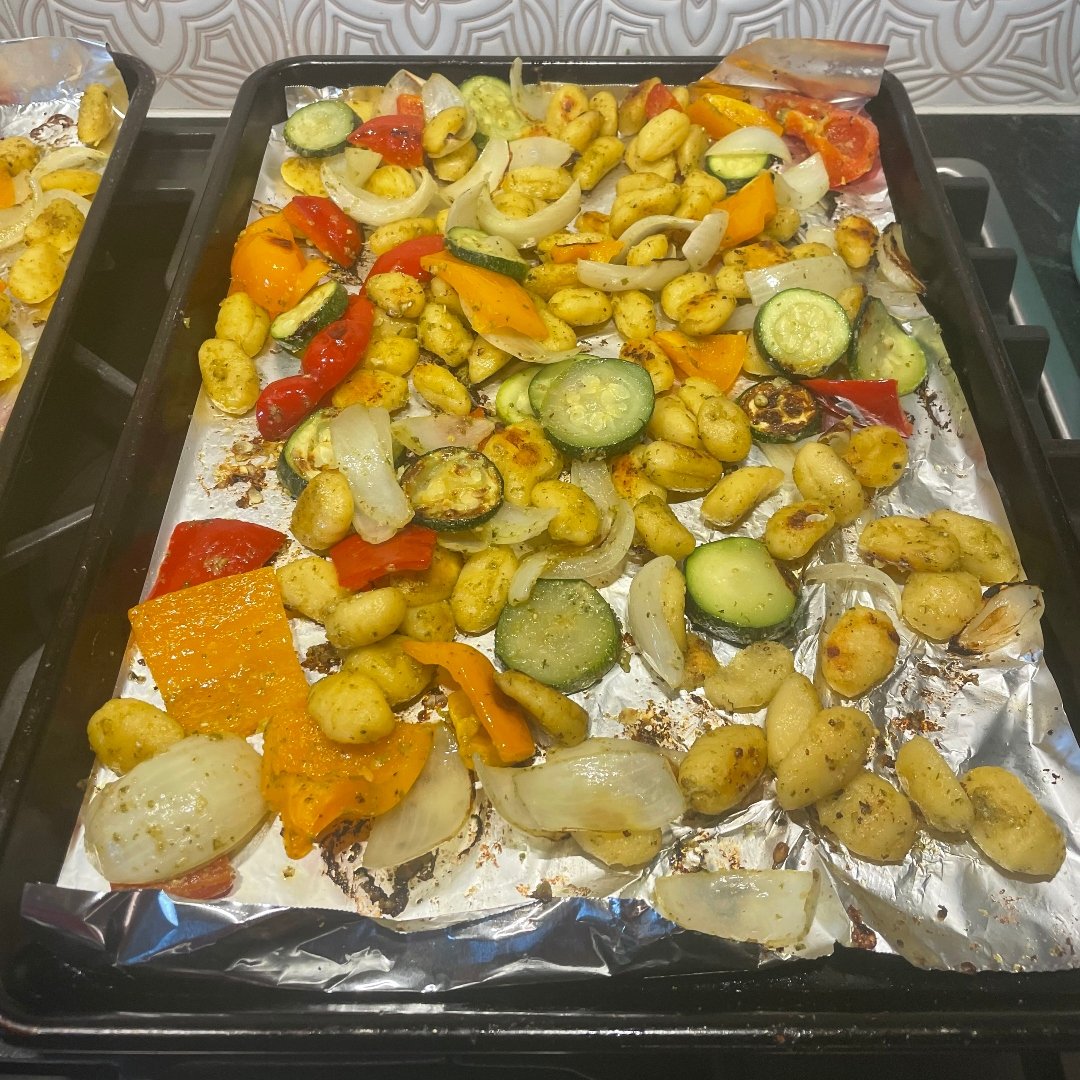 Meatless Friday Gnocchi with Pesto and Veggies